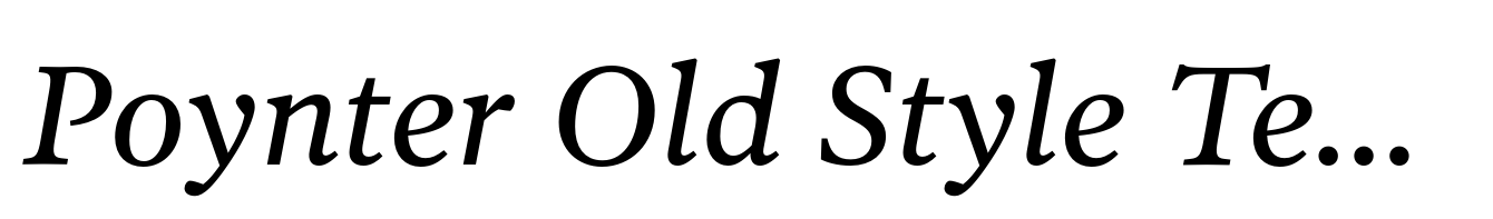 Poynter Old Style Text Italic